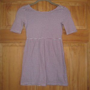 5/$30 Old Navy Dark Red/White Striped Dress